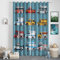 CozyRest Feuerwehrbus Blickdichte Vorhänge Schlafzimmer 214 x 91.5 cm Vorhänge Dekor Jugendliche Kinder Gaming Schiebevorhänge Cartoon-Auto Vorhänge Dekor Set of 2er Panels
