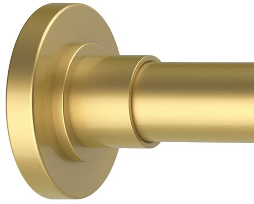 GXOACKJ Gold Shower Curtain Rods - 31-68 Inch Spring Tension Shower Rods for Bathroom, Adjustable, No Drilling, No Rust, Stainless Steel