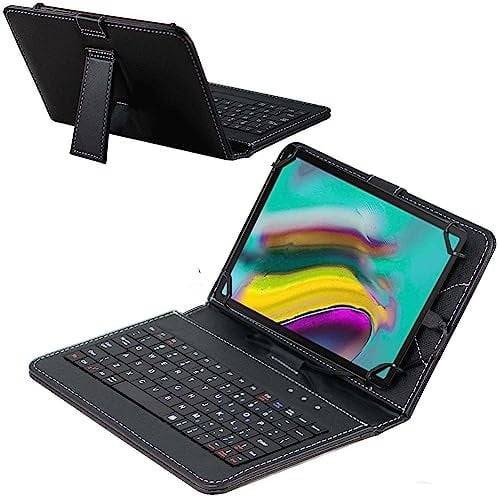 Navitech Schwarz QWERTZ Tastaturkasten - Kompatibel mit dem Chuwi Vi7 Android Phablet