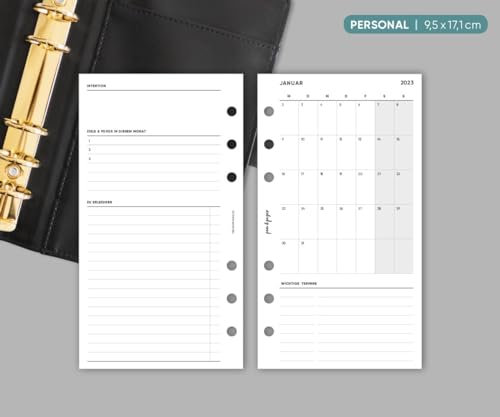 pen & pages® Kalender „Monat auf einen Blick“ - 1T1S - Personal - 2025, 1 Woche auf 1 Seite, Januar bis Dezember, Jahresübersicht, Monatsübersicht, deutsch, Feiertage DACH