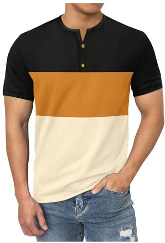 NQyIOS Casual Sports Short-Sleeved T-Shirt Loose Cotton Japanese Streetwear Hip Hop Unisex Graphic Tees Shirts for Men Rugby Shirts Long Sleeve for Men Tank Tops Men Sale (Orange, S)