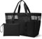 KALIDI Mesh Strandtasche XXL Familie, Strandtasche mit Reißverschluss Shopper Damen Groß Badetasche, Beach Bag Einkaufstaschen für Reisen Einkaufen und Alltag (Schwarz-XXXL)