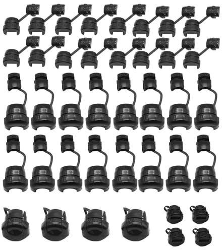 40PCS Nylon Insulation Cable Bush Grommet Electric Cable Protection Cord Buckle Strain Relief Bushing Black Wire Cover Round Cord Grommet,Office Home Wire Cover Management 6N-4 4N-4