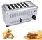 3240W Commercial Toaster, 6 Slices Stainless Steel Bread Baking Machine, 25mm Widened Slot, 5 Levels Temperature Control, with Drawer-type Crumb Tray, for Restaurant