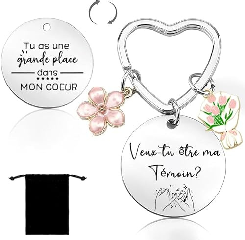 YZLPLP Cadeau Témoin Porte-clef Témoin mariage veux tu etre ma temoin mariage Cadeau Témoin Porte-clef annonce temoin mariage Cadeau Témoin de Mariage Demande de Mariage Demoiselle d'Honneur