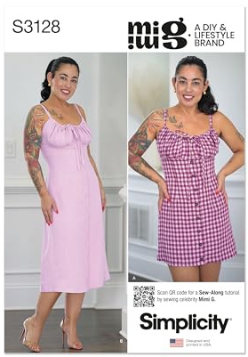 Simplicity Sewing Pattern SS3128K5 Misses' Dress in Two Lengths by Mimi G Style K5 (8-10-12-14-16)