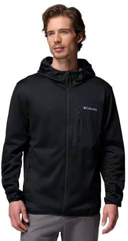Columbia Tall Heights Hooded Grid Fleece Full Zip, Fleecejacke mit durchgehendem Reißverschluss für Herren