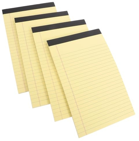 WRITWAA 4 Stück Kleine Notizblöcke aus Papier mit Horizontalen Linien Tragbarer und Abreißbarer Notizblock für Schule und Büro Praktische Kleiner Schreibblöcke für Zuhause