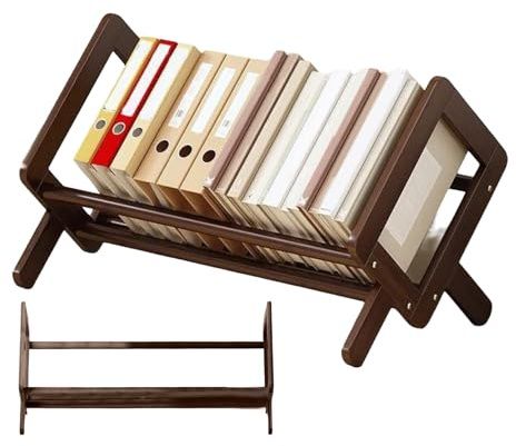 Schreibtisch-Bücherregal Aus Holz – 700 G Schreibtisch-Aufbewahrungs-Organizer, Verstellbares Tisch-Bücherregal, Kompaktes, Rutschfestes regals, Langlebiger Bürohalter | Mehrstufige Display-Organizer
