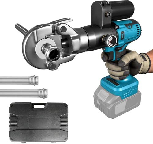 Pinza Pressatrice Compatibile con Makita 18V per Tubi in Rame, Acciaio Inox e PEX Multistrato, Pinze a Pressione Compatibile con Ganasce Tipo V/U/TH/M (Ganasce & Batterie Non Incluse) | Pinze cilindriche idrauliche di tipo V/U/TH/M, per tubi in rame, acciaio inossidabile e PEX, senza ganasce e batterie