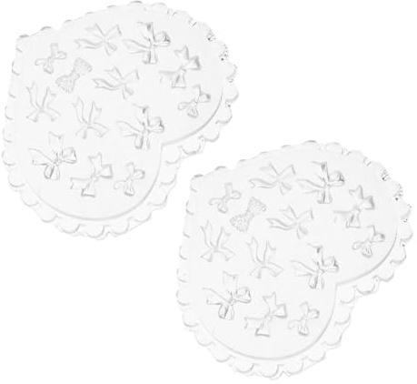 BAZEITFLOW Moule à Mini Nœud en Silicone 3d pour Décoration D'ongles, Lot de 2 Pièces, Démoulage Facile et Solide, pour Salon et DIY Nail Art