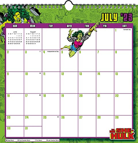2023-2024 Marvel Comics Academic Spiral Wall Calendar (July 2023 - June 2024)