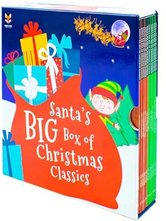 Santa's Big Box of Christmas Classics 10 BookCollection: (A Christmas Carol, The Gingerbread Man, The Snow Queen, The Nutcracker, The Twelve Days of Christmas)