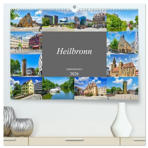 Heilbronn Impressionen (hochwertiger Premium Wandkalender 2026 DIN A2 quer), Kunstdruck in Hochglanz: Eine Bilderreise durch das wunderschöne Heilbronn (CALVENDO Orte)