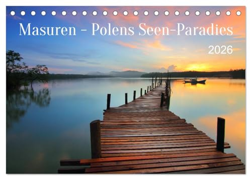 Masuren - Polens Seen-Paradies (Tischkalender 2026 DIN A5 quer), CALVENDO Monatskalender: Die Masuren, das Paradies für die Seele (CALVENDO Natur)
