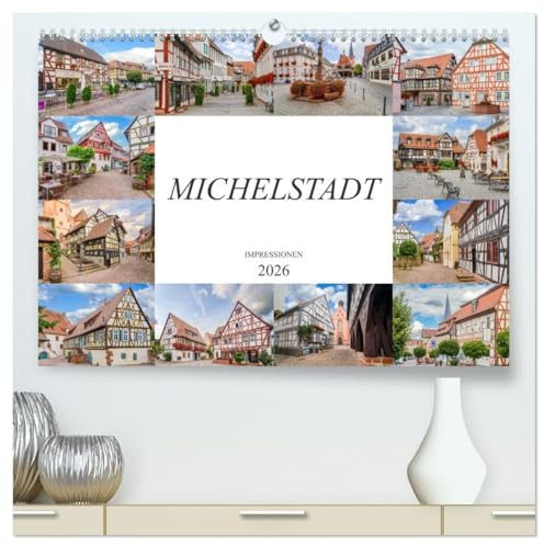 Michelstadt Impressionen (hochwertiger Premium Wandkalender 2026 DIN A2 quer), Kunstdruck in Hochglanz: Beeindruckende zwölf Bilder von Michelstadt (CALVENDO Orte)