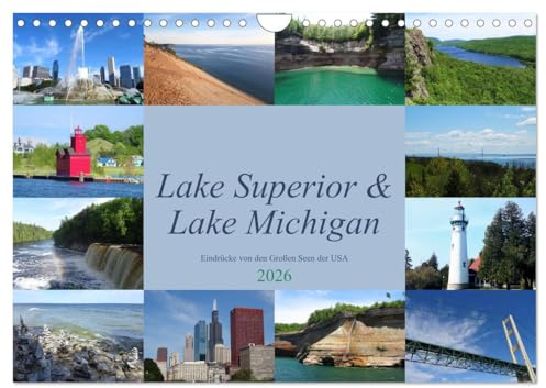 Lake Superior & Lake Michigan (Wandkalender 2026 DIN A4 quer), CALVENDO Monatskalender: Impressionen aus der Region der Great Lakes (CALVENDO Orte)