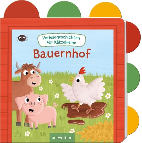 Vorlesegeschichten für Klitzekleine – Bauernhof: Hochwertiges Pappbilderbuch mit 6 Geschichten für Kleinkinder ab 18 Monaten