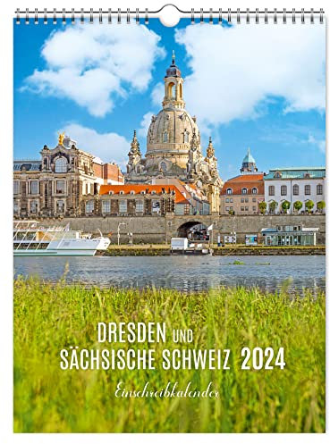 Einschreibkalender Dresden und Sächsische Schweiz 2024: | 30 x 40 cm | weißes Kalendarium