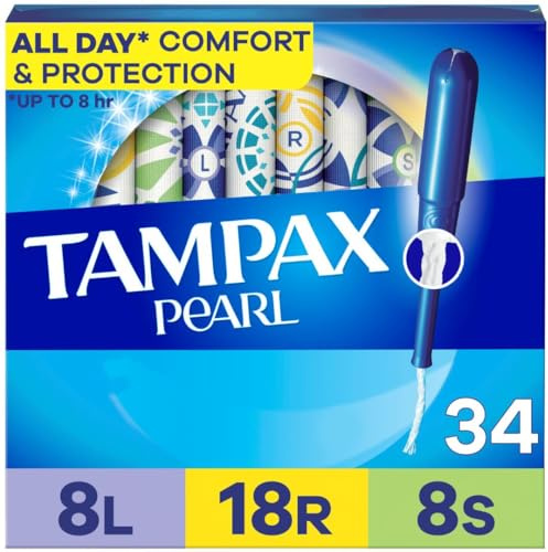 Pearl Tampons, Leicht/Normal/Super saugfähig, mit LeckGuard-Geflecht, 3er-Pack, ohne Duft, 34 Stück