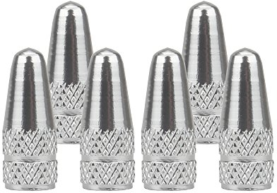 SENZEAL 6 pcs Ventilkappen Französisch Fahrrad Ventil Reifen aus Aluminiumlegierung Silber