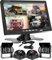 1080P HD Wireless 4 Rückfahrkamera-Kit, Podofo 9 Zoll LCD-Monitor mit 4 Rückfahrkameras für Anhänger, Wohnmobil, Camper, LKW, Auto, Bus, Toter-Winkel-Erkennung, Führungslinien, 12 V-36 V