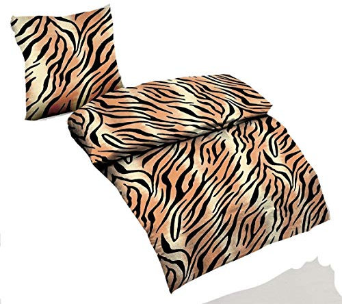 daspasstgut 4-Teilig BETTWÄSCHE Set Microfaser 2X Bettbezug 135x200 2X Kopfkissen Bezug 80x80