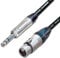 Female XLR to ¼ TRS Jack Lead. Balanced STARQUAD Mic Cable. Short 10m 6m 3m 20m (3m, Black)