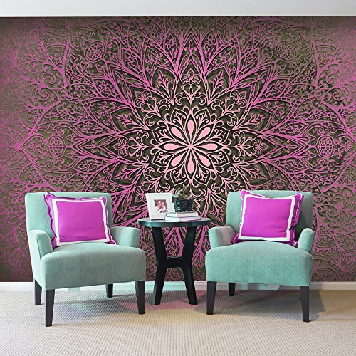 murando Fototapete selbstklebend 343x256 cm Tapete Wandtapete Klebefolie Dekorfolie Tapetenfolie Wand Dekoration Wandaufkleber Wohnzimmer Ornament Abstrakt f-A-0491-a-d