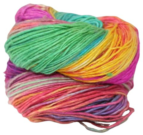Knitsilk Seidenkammgarn, 100 % recycelte und handgefärbte Maulbeerseide, luxuriös und vielseitig für Schals, Stricken, Basteln, glatte Textur und fabelhafte Farbe. (100 g - 225 Meter Rio)