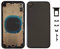 Smartex® Backcover aus Glas + Rahmen kompatibel mit iPhone XR | Rückseite Cover + Frame (Schwarz)