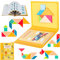 NiC IS COCNG Geometrie Spiele Musterblöcke,Reise Tangram Puzzle,Tangram Magnetisch Puzzle Buch 96 Möglichkeiten zu Spielen Trainiere Das Gehirn,Tangram Holzpuzzles für Kinder und Erwachsene