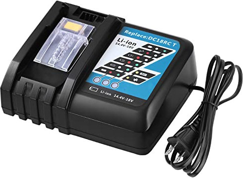 Fast DC18RC Charger Replacement for Makita 14.4V-18V Lithium-ion Battery LXT Compatible with Makita BL1815 BL1830 BL1840 BL1845 BL1850 BL1860 Batteries Charger