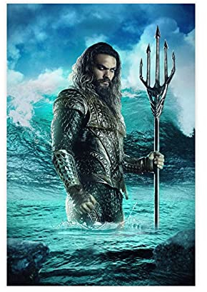 Aquaman Arthur Curry Jason Momoa Film Classic Hero 34 Canvas Poster Wall Art Decor Print Picture Paintings for Living Room Bedroom Decoration Unframe:12×18inch(30×45cm)