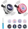 Flintronic Fahrradklingel, 2 Stück Kinder Fahrradglocke, Fahrrad Klingel Colour Coole Bell mit 8 austauschbaren Aufklebern für Jugend Kinderrad Glocke Unisex - Rosa & Silber