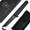 AUBEY Einhandmesser Taschenmesser mit Clip, Scharfe Tanto Klappmesser mit 440 Stahl Klinge, Flipper - EDC Messer Pocket Knife für Jagd Camping Geschenk Sammeln, Schwarz