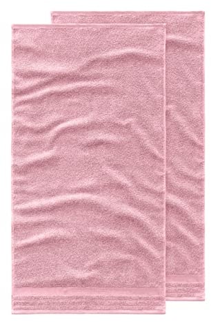 TOM TAILOR 0100111 Frottier Handtuch Uni Basic, gekämmte Baumwolle, stückgefärbt 2X 50x100 cm, rosé