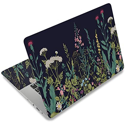 AIMSA Laptop-Aufkleber für 39,6 cm (12 Zoll) 33,3 cm (13,3 Zoll) 39,6 cm (14 Zoll) 15,4 cm (15,6 Zoll) Laptops, aus Vinyl, universell, Blumen und Pflanzen