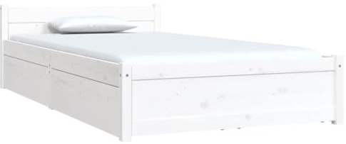 vidaXL Bett mit Schubladen Weiß 100x200 cm