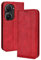 RankOne Custodia A Portafoglio per ASUS Zenfone 10 / ASUS Zenfone 9 (5.9 Inches), Custodia Magnetica in Pelle Rosso