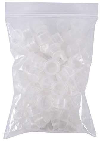 Tattoo Ink Cups, 100 Teile/Set Tattoo Ink Cap Cup Pot Medium Large Plastic Microblading Pigment Accessories Holder(L)