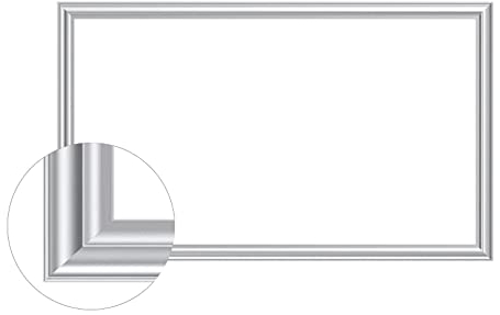 Intec brackets - Gebürsteter silberfarbener Art-Deco-TV-Rahmen, exklusiv für Samsung The Frame 43 Zoll Fernseher