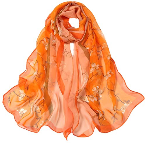 FAIRYGATE Schal Damen Seidentuch Tücher mit hohem Seidenanteil Pashmina Stola Tuch Halstuch Kopftuch Damen Seidenschal Elegante Schals A4206