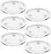 Belle Vous Portavelas Cristal Redondos - 6X Platos Portavelas Transparentes de 10 cm - Set 6X Porta Velas Decorativas de Vidrio Transparente - Soporte Velas para SPA Bodas Fiestas