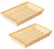 Cesteria Aparici Dos Bandejas tradicionales. Bandeja de Bambu Natural para lotes de Productos (43x32x6 cm) Cesta económica para lotes gourmet, cosmètica. Pack ahorro bandeja lotes navidad