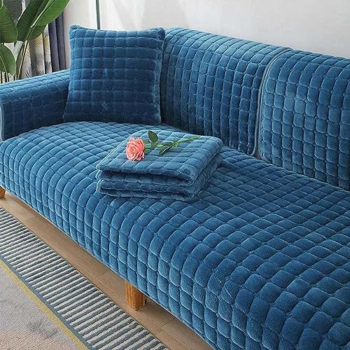 DCIUSTFHE Samt Sofabezug 1 2 3 4 Sitzer, Sofaschoner rutschfest Sofabezug L Form, Sofa überzug Ecksofa Pets Dog, Ultra Weicher Sofaschoner Sofaschutz Überwurfdecke,010,90x160cm