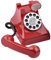 predolo Retro-Telefon-Sparschwein, Telefon-Geldsparbox, Skulptur, Tischdekoration, Zifferblatt-Telefon, Geldspardose für Schlafzimmer, Büro, Regal, Rot