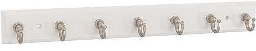 Franklin Brass B46712K-PMN-R Porte-clés mural Blanc pur 35,6 cm 7 crochets en nickel