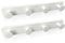 Kukicu Porte-manteau mural blanc avec 4 crochets - Robuste et facile - Support original pour hall d'entrée, salle de bain, chambre à coucher, cuisine,...(Lot de 2)