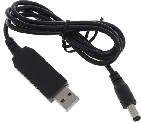 Maxtonser Câble Adaptateur USB 5V à DC 9V, 5.5x2.1mm, convertisseur de connecteur pour routeur sans Fil